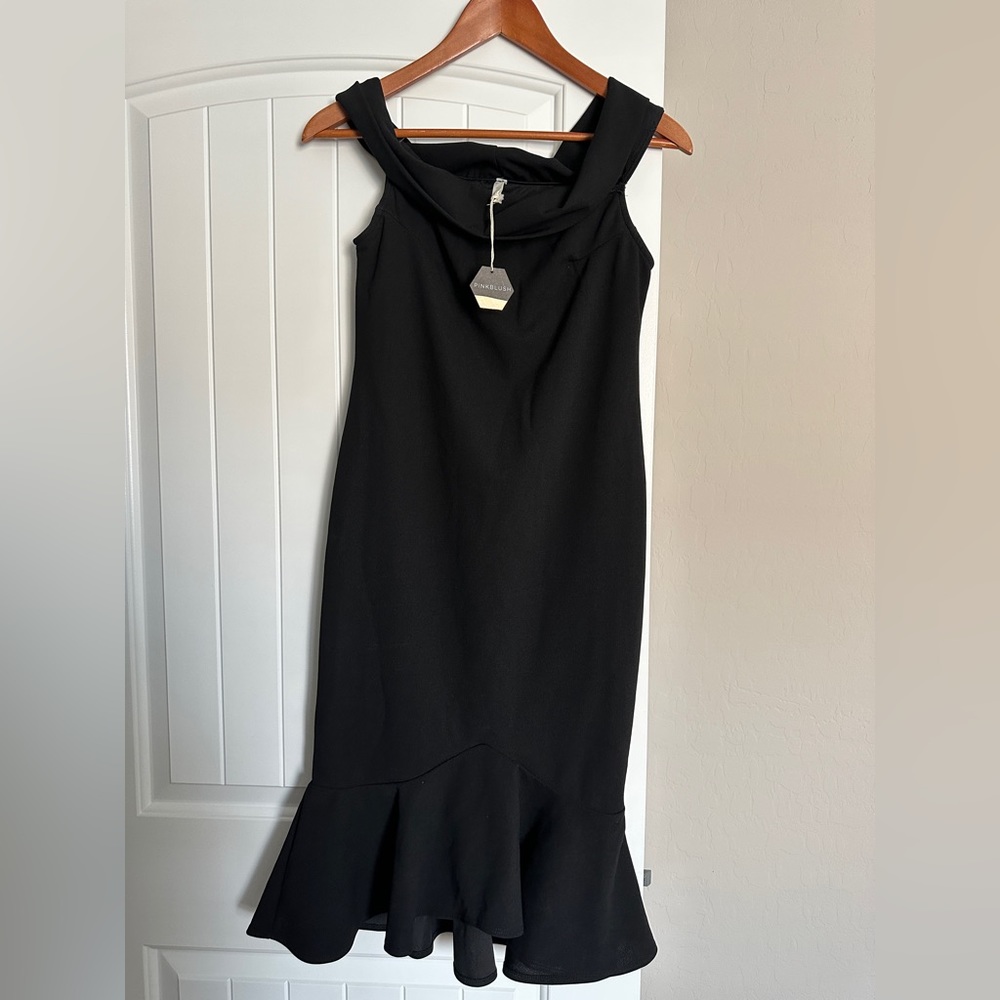 Black off the shoulder dress